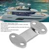 PerGar Marine Pad Eye Plate, Ceiling Hooks Pad Eyes Plate Marine Hardware Hooks, 4Pcs Marine Pad Eye Plate 25mm 304 Stainless Steel Belt Cam Buckle Plate 5.8mm Holes for Sailing, normal, popular view 3