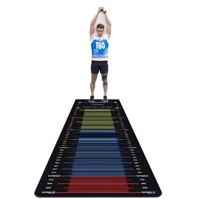 SAYOBO Jump Physical Practice Mat - 3/4 Mm Thick, Wear-Resistant Exercise Test Mat for Athletes, Shock Absorbing Long Jump Workout Board for Home Gym (Color : 200cmx90cm)