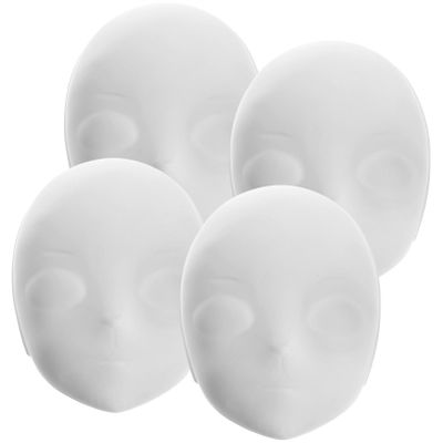 Vaguelly 4pcs Diy Blank Masks White Masquerade Masks for Adults for Cosplay Costume Parties Weddings and Crafting Projects