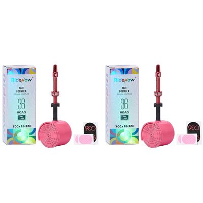 RIDENOWTECH TPU Inner Tube 700C x 18-32C / 32-47C with Metal Presta Removable Valve Cores Stem for Road & Gravel
