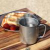 Captain Stag UH-4502 Outdoor Cup, Mug, Tumbler, Single Mug, 10.1 fl oz (300 ml), Folding Handle, Lightweight, Titanium, Made in Japan, Made in Japan view 3