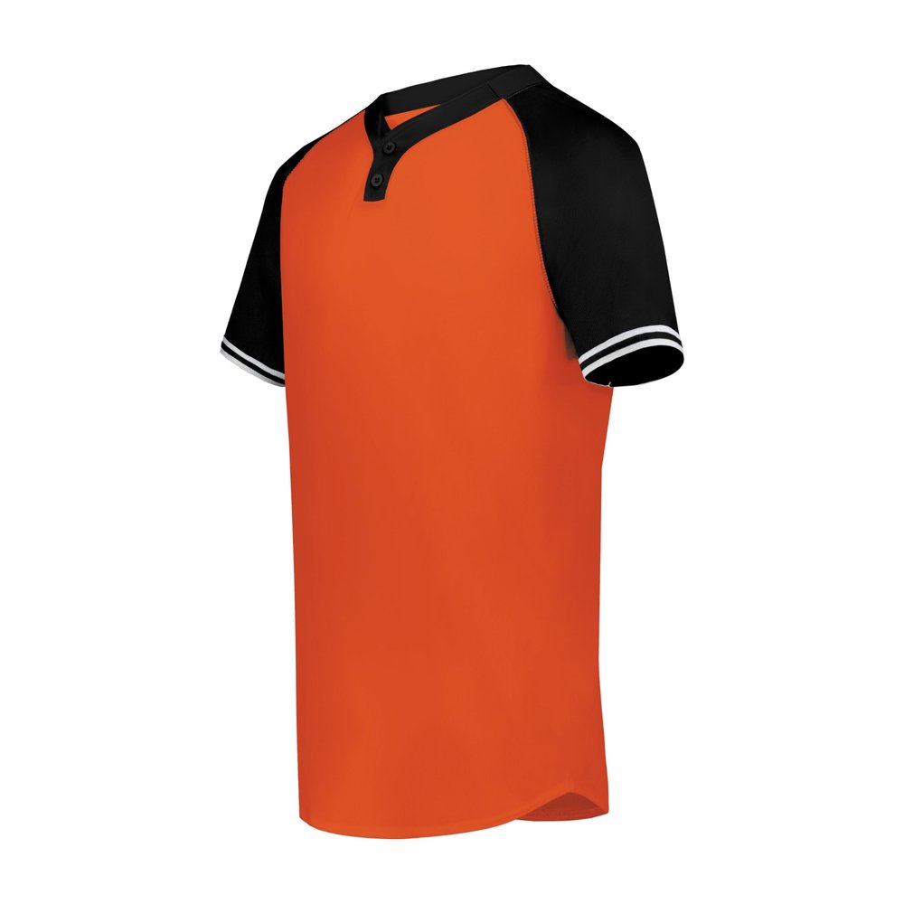Augusta Sportswear Boy's Cutter+ Henley Jersey Orange/Black L