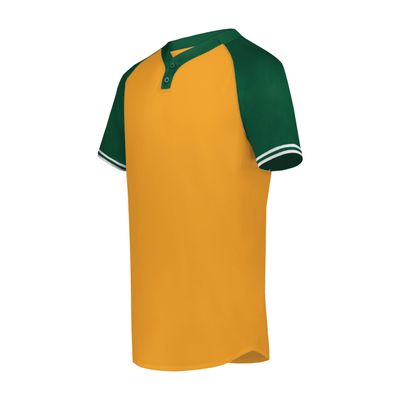 Augusta Sportswear Boy's Cutter+ Henley Jersey Gold/Dark Green S