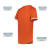 Augusta Sportswear Boy's Cutter+ Henley Jersey Orange/White L view 4