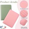 2 Pcs Passport Cover Holder for Travel Waterproof Leather Passport Wallet Case Book Travel Cruise Essentials for Women Men(Lotus Root Pink, Moss Green) view 3