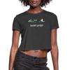 Spreadshirt Irish Yoga St. Patrick's Day Funny Women's Cropped T-Shirt, L, deep Heather view 1
