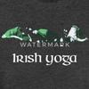 Spreadshirt Irish Yoga St. Patrick's Day Funny Women's Cropped T-Shirt, L, deep Heather view 3