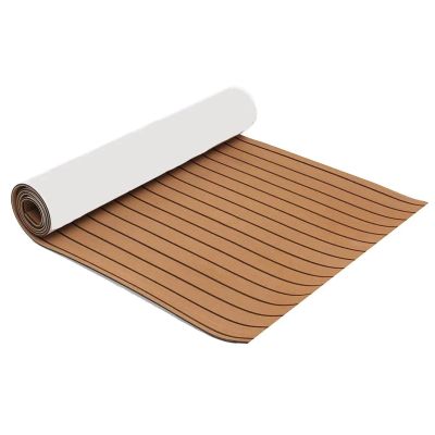 UNKOMN Marine Hardware Self-Adhesive 3000x900x6mm EVA Foam Boat Flooring Faux Teak Decking Sheet Marine Boat Yacht RV Foam Teak Decking Floor Mat Pad (Color : Brown)