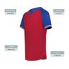 Augusta Sportswear Boy's Cutter+ Henley Jersey Scarlet/Royal M view 3