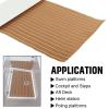 UNKOMN Marine Hardware 2400x900x6mm EVA Foam Faux Teak Boat Deck Mat Marine Flooring Self-Adhesive Marine Boat Decking Sheet Yacht Accessories view 2