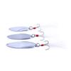 Sosoport 3pcs Seuiqns Fishing Lure Hooks Metal Fishing Bait Hooks High-Gloss Plates for Freshwater Angling view 1