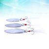 Sosoport 3pcs Seuiqns Fishing Lure Hooks Metal Fishing Bait Hooks High-Gloss Plates for Freshwater Angling view 3
