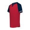 Augusta Sportswear Boy's Cutter+ Henley Jersey Scarlet/Navy S