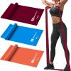 A AZURELIFE Resistance Bands,Professional Long Non-Latex Elastic Stretch Bands,Exercise Bands for Physical Therapy, Yoga, Pilates, Rehab, at-Home or The Gym Workouts, Strength Training view 1