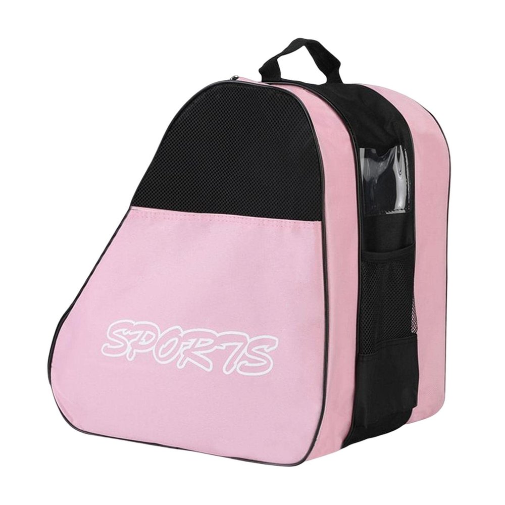Breathable Skating Gear Bag for Ice Skates, Quad Skates, and Inline Skates, Pink