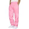 Mens Sweatpants with Pockets Baggy Sweat Pants Wide Leg Casual Athletic Workout Gym Clothes Straight Leg Open Bottom Sweatpants Fleece Lined Jogger with Pockets Winter Fall Clothing Pink view 1