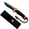 Bear Grylls Ultimate Knife - Fixed Blade Knife, Full Tang with Serrated Edge, Fire Striking Edge, and Emergency Whistle, Includes Sheath - 4.75 Blade, Stainless Steel Blade, Black view 1