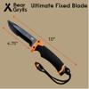 Bear Grylls Ultimate Knife - Fixed Blade Knife, Full Tang with Serrated Edge, Fire Striking Edge, and Emergency Whistle, Includes Sheath - 4.75 Blade, Stainless Steel Blade, Black view 2