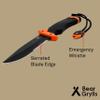 Bear Grylls Ultimate Knife - Fixed Blade Knife, Full Tang with Serrated Edge, Fire Striking Edge, and Emergency Whistle, Includes Sheath - 4.75 Blade, Stainless Steel Blade, Black view 3