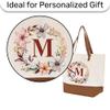 HIFA Initial Tote Bag for Women, Personalized Canvas Tote Bag - Two-Tone, Zipper Closure, Inner Pocket, Organic Cotton, Sturdy - Multipurpose Shoulder Bag Suitable for Shopping, Grocery, Beach, Travel view 4