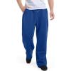 Baggy Sweatpants Men Wide Leg Sweat Pants Mens Clothing Casual Athletic Workout Straight Leg Open Bottom Sweatpants Fleece Lined Jogger with Pockets Fall Winter Clothes Blue view 1