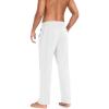 Baggy Sweatpants Men Wide Leg Sweat Pants Mens Clothing Casual Athletic Workout Straight Leg Open Bottom Sweatpants Fleece Lined Jogger with Pockets Fall Winter Clothes White view 4