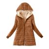 Womens Fleece Lined Jackets Hooded Long Sleeve Quilted Lightweight Jackets Parkas Warm Winter Coats Casual Outerwear view 1