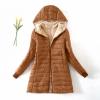Womens Fleece Lined Jackets Hooded Long Sleeve Quilted Lightweight Jackets Parkas Warm Winter Coats Casual Outerwear view 2