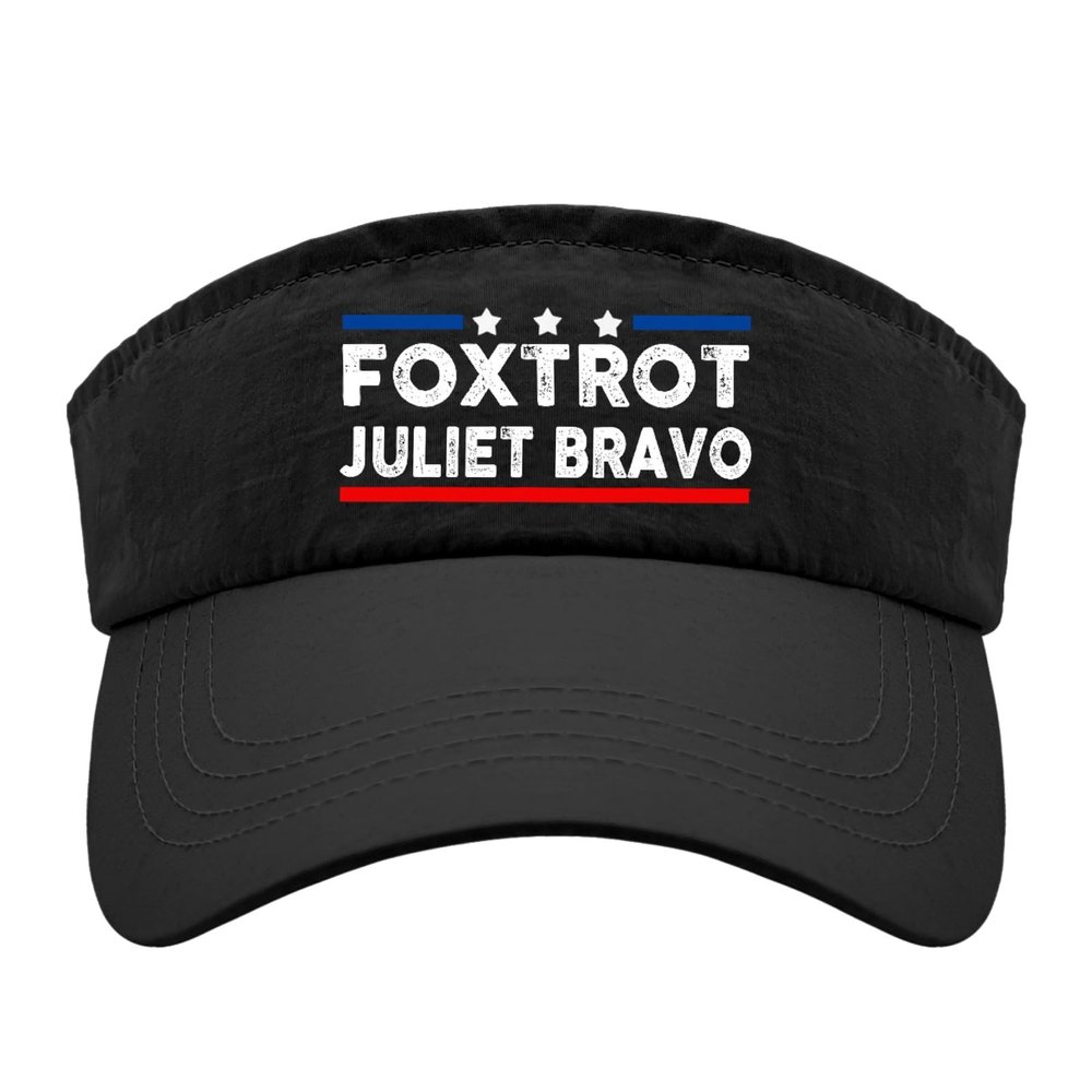 Foxtrot Juliet Bravo Hat Sun Visor Hats for Women Ponytail Hats Stylish Sports Hat