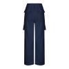 Womens Cargo Sweatpants Casual Baggy High Waisted Joggers Pants Trouser Sweatpants Women Athletic Lounge Wide Leg Pants Navy view 4