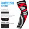 Exxact Sports Compression Arm Sleeves for Men & Women, 1 Pair Performance Sleeves for Baseball, Football, Youth & Adult Sizes - (Black Tattoo, YL) view 2