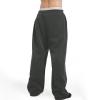 Baggy Sweatpants Men Wide Leg Sweat Pants Mens Clothing Casual Athletic Workout Straight Leg Open Bottom Sweatpants Fleece Lined Jogger with Pockets Fall Winter Clothes Dark Gray view 2