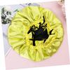 Angoily 2pcs Delicate Boy Girl Elastic Sleeping Caps Lightweight Hair Cowls Wide Rim Comfortable Breathable for Home Travel Bathing Use Yellow view 2