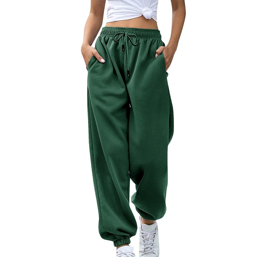 Sweatpants Womens High Waisted Baggy Sweatpants 2024 Fall Jogger Pants Y2K Trendy Workout Lounge Trousers with Pockets