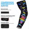 Exxact Sports Compression Arm Sleeves for Men & Women, 1 Pair Performance Sleeves for Baseball, Football, Youth & Adult Sizes - (Autism, AS) view 2