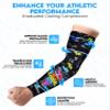 Exxact Sports Compression Arm Sleeves for Men & Women, 1 Pair Performance Sleeves for Baseball, Football, Youth & Adult Sizes - (Autism, AS) view 3