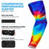 Exxact Sports Compression Arm Sleeves for Men & Women, 1 Pair Performance Sleeves for Baseball, Football, Youth & Adult Sizes - (Tie Dye, AL) view 2