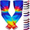 Exxact Sports Compression Arm Sleeves for Men & Women, 1 Pair Performance Sleeves for Baseball, Football, Youth & Adult Sizes - (Tie Dye, AM) view 1