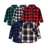 Kids Toddler Boys Girls Plaid Cotton Long Sleeve Cardigan Outwear Pocket Buttons Jacket Shirt Winter (Brown, 6-7 Years) view 3