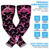 Exxact Sports Compression Arm Sleeves for Men & Women, 1 Pair Performance Sleeves for Baseball, Football, Youth & Adult Sizes - (Breast Cancer, A2XL) view 4