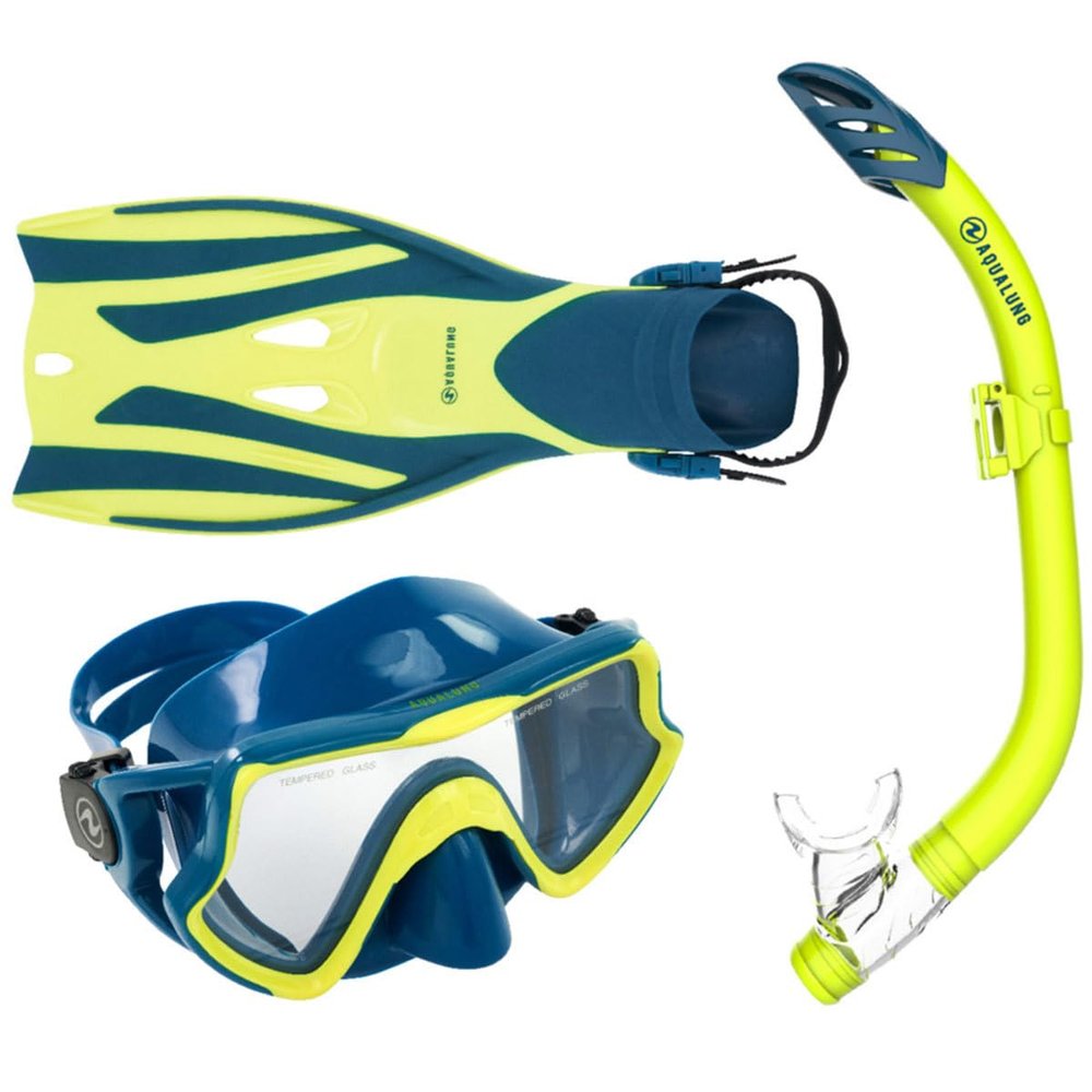 Aqualung Hero Junior Snorkeling Set - Black/White, Small/Medium