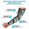 Exxact Sports Compression Arm Sleeves for Men & Women, 1 Pair Performance Sleeves for Baseball, Football, Youth & Adult Sizes - (Black Camo, AM) view 3