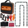 56 Inch High Limb Rope Saw, Hand Chainsaw with 72 Sharp Teeth Blades on Both Sides, Hand Rope Chain Saw Kit Includes Ergonomic Handles, Hand Straps and Storage Case, Manual Tree Limb Cutter view 1