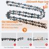56 Inch High Limb Rope Saw, Hand Chainsaw with 72 Sharp Teeth Blades on Both Sides, Hand Rope Chain Saw Kit Includes Ergonomic Handles, Hand Straps and Storage Case, Manual Tree Limb Cutter view 2