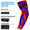 Exxact Sports Compression Arm Sleeves for Men & Women, 1 Pair Performance Sleeves for Baseball, Football, Youth & Adult Sizes - (Red Tattoo, AXL) view 2