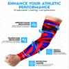 Exxact Sports Compression Arm Sleeves for Men & Women, 1 Pair Performance Sleeves for Baseball, Football, Youth & Adult Sizes - (Red Tattoo, AXL) view 3