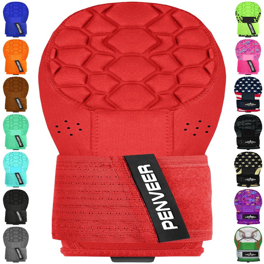 Penveer Baseball Sliding Mitt Youth & Adult, Sliding Glove for Baseball, Softball Sliding Guard, Left and Right Hands (Red, Adult)