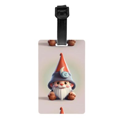 Cute Gnome Hat Luggage Tags,Personal Information Card Holder,Suitable for Suitcases,Sports Bags,and More