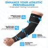 Exxact Sports Compression Arm Sleeves for Men & Women, 1 Pair Performance Sleeves for Baseball, Football, Youth & Adult Sizes - (Black Solid, AS) view 3