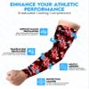 Exxact Sports Compression Arm Sleeves for Men & Women, 1 Pair Performance Sleeves for Baseball, Football, Youth & Adult Sizes - (Red Camo, YL) view 3